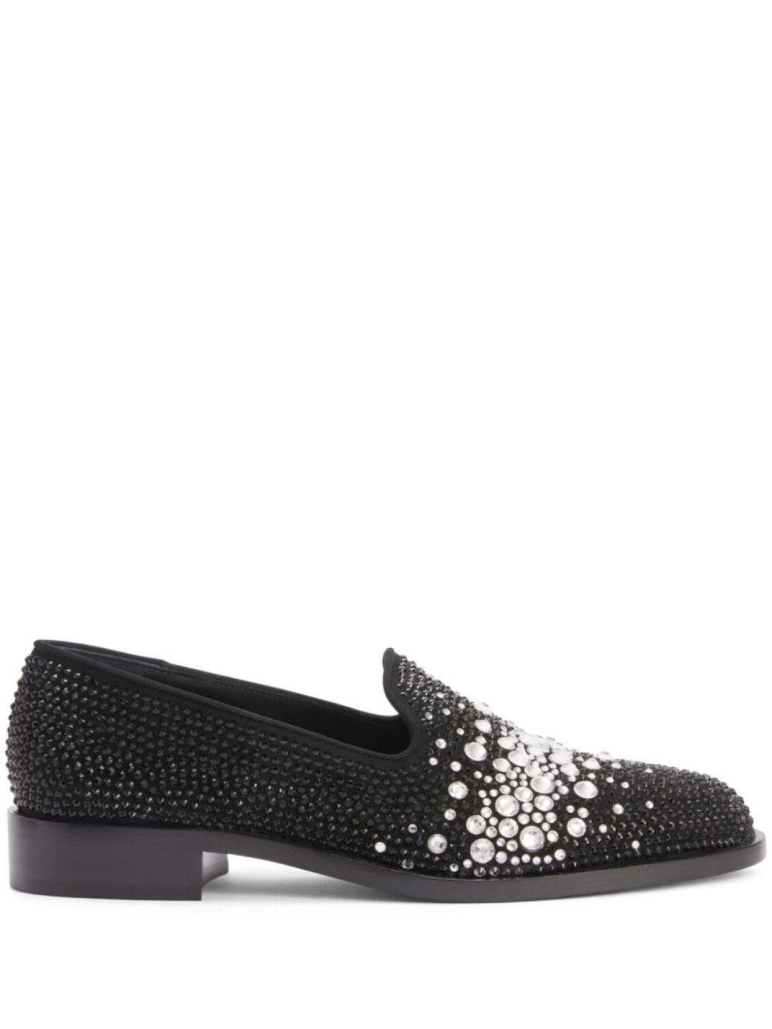 Giuseppe Zanotti лоферы с кристаллами, черный