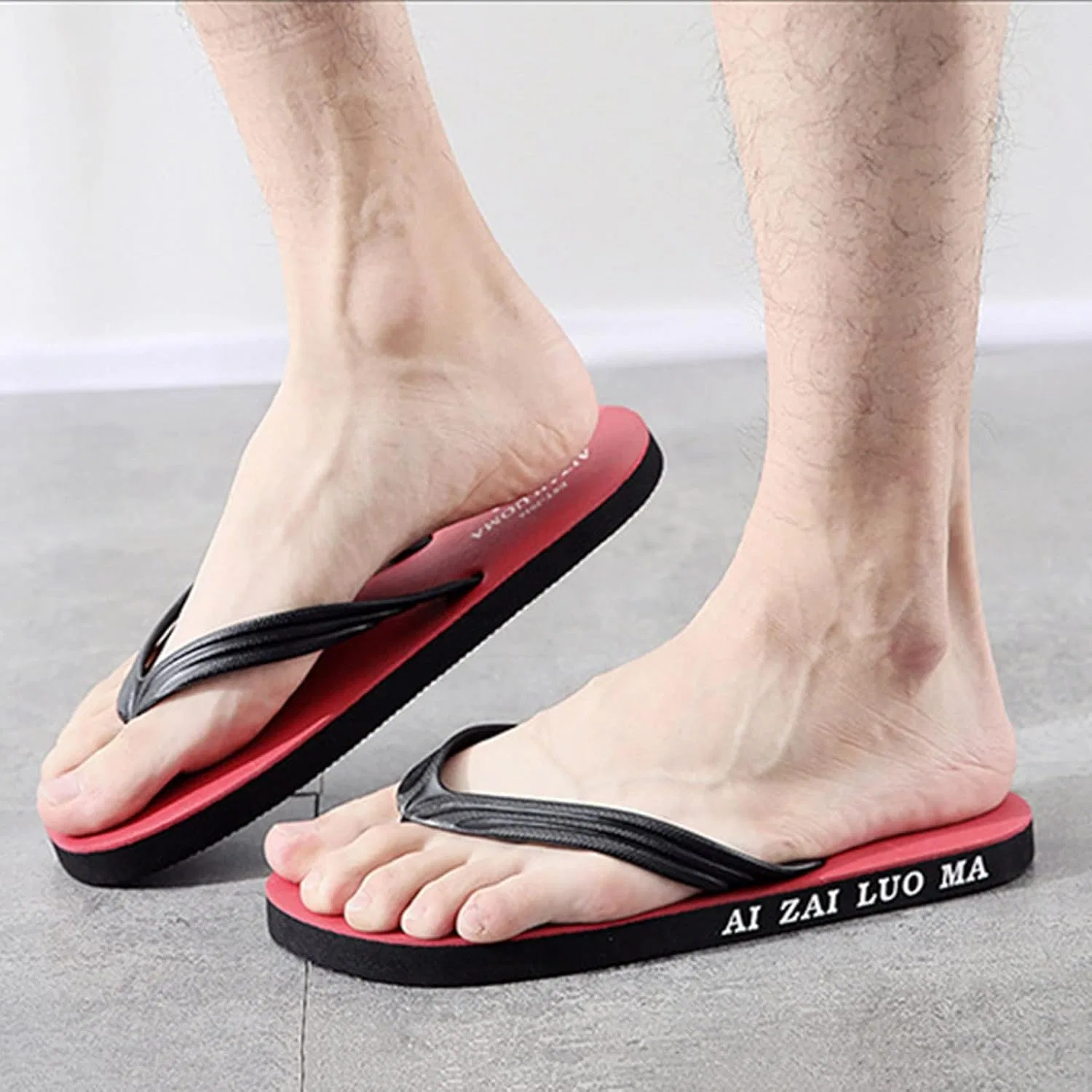 Шлепанцы Herren, Weiche Sohle Leichte Bequem Шлепанцы Ohne Absatz Sommerschuhe Strandschuhe Atmungsaktiv Zehentrenner Outdoorschuhe Für Alltag Schnell Trocknend Strand Hausschuhe CPIDAH, Rot — фото 2