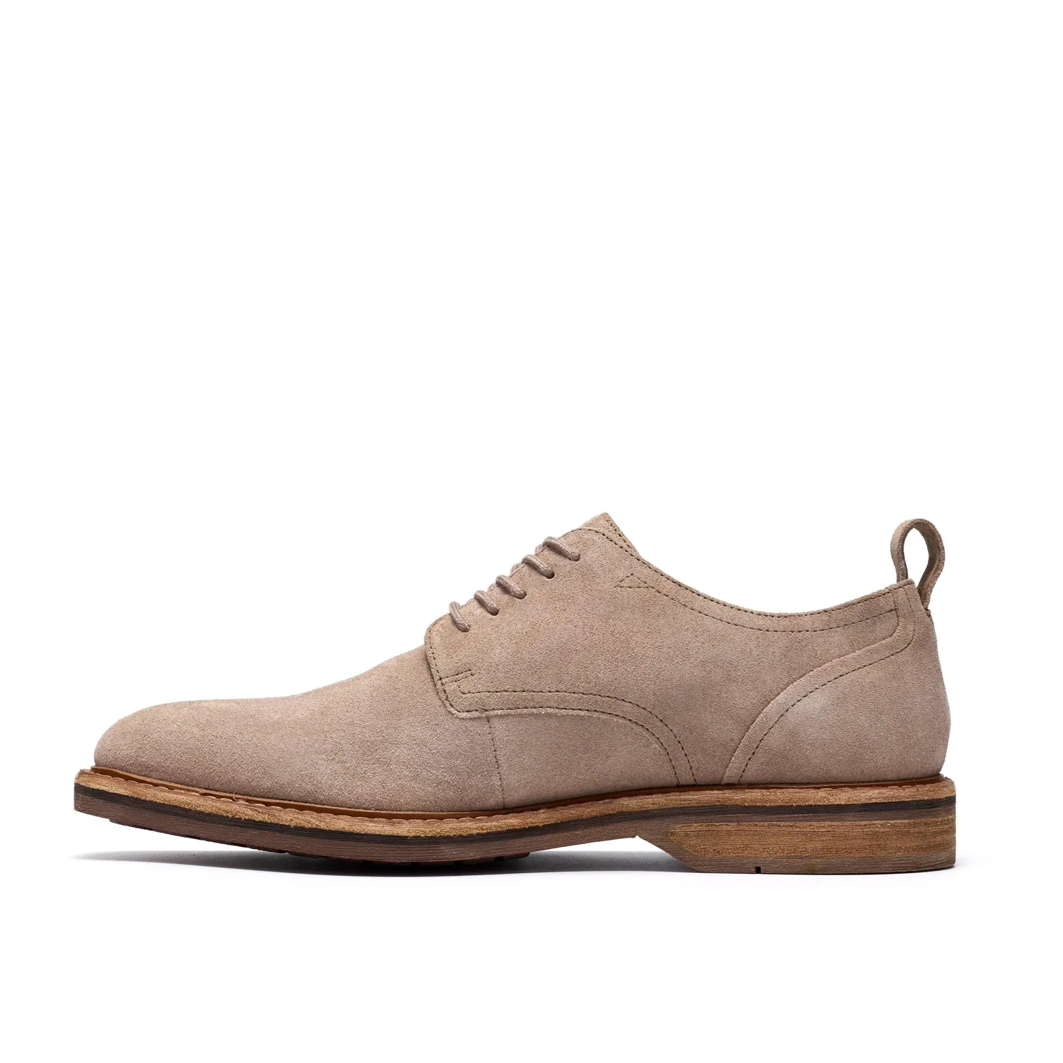 Дерби мужские из серой замши Clarks Aldwin Lace, серо-коричневый — фото 2