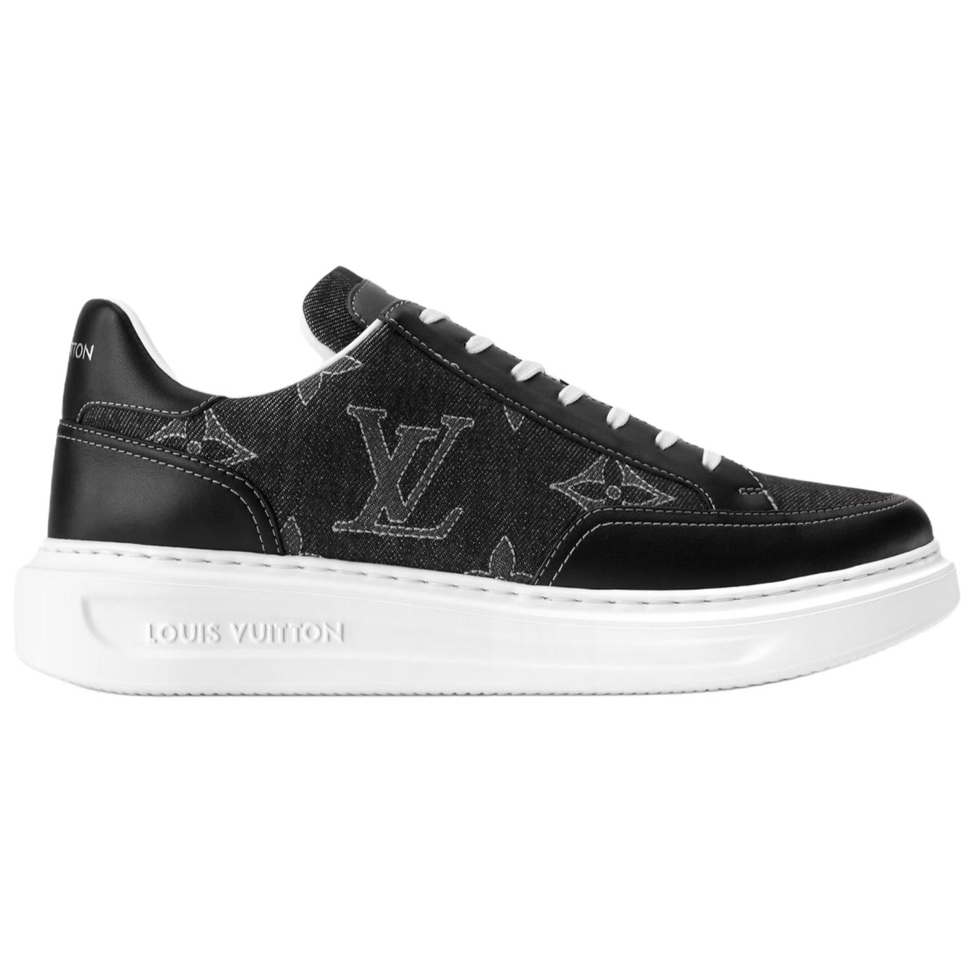 LOUIS VUITTON Beverly Hills Low top Skateboard Shoes Men's Black — фото 4