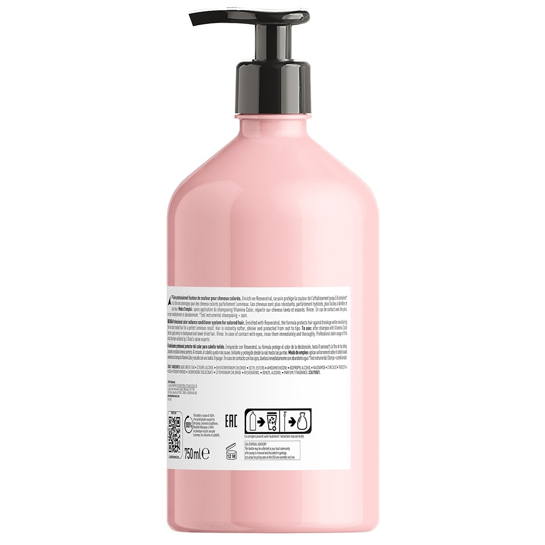 Кондиционер для волос serie expert vitamino color L Oreal Professionnel Paris, объем 750 мл — фото 2
