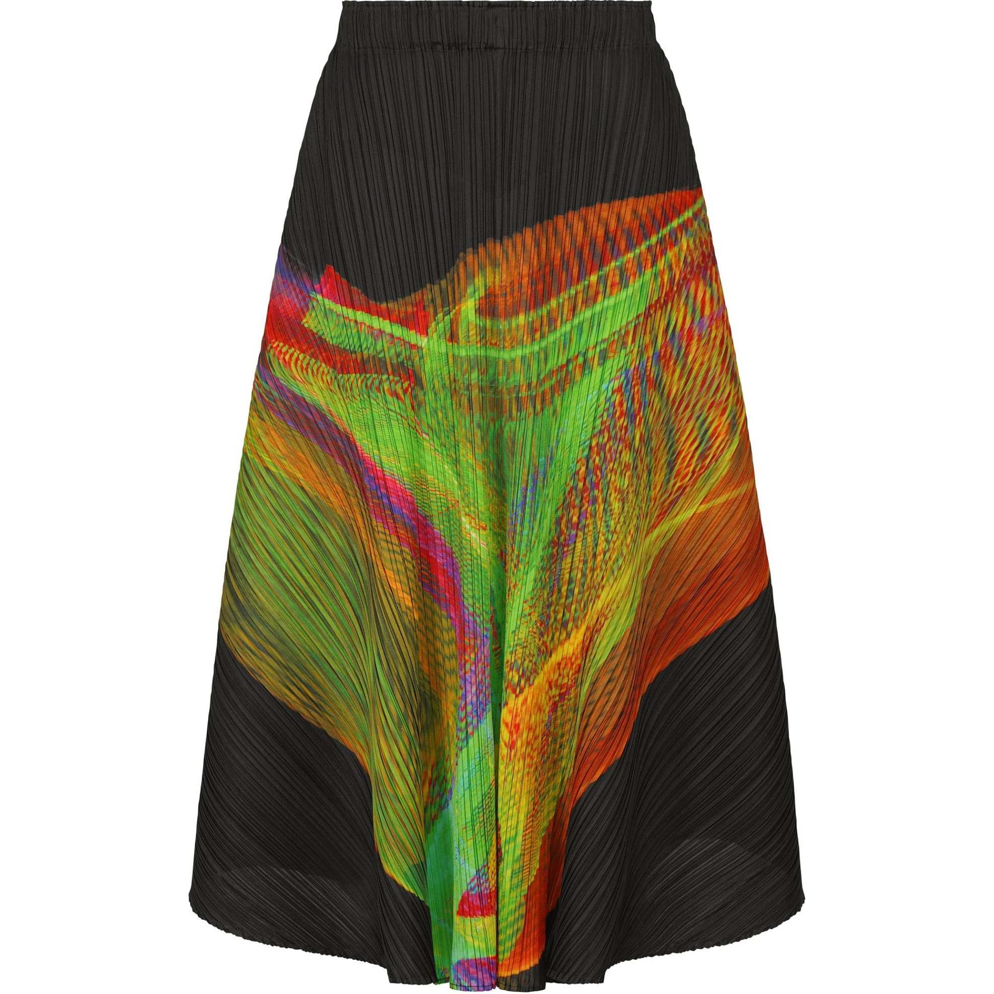 

Юбка миди со складками Spectrum PLEATS PLEASE ISSEY MIYAKE, ярко-зеленая