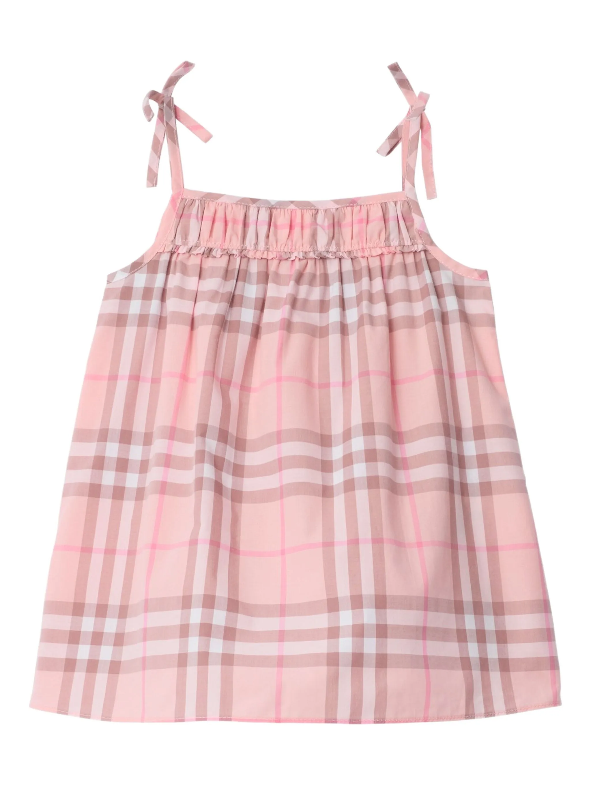 Комплект в клетку Burberry Kids, розовый — фото 4