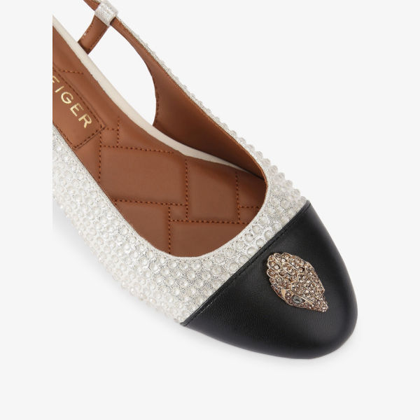 Лодочки Sloane Kurt Geiger London на шпильке с ремешком и кристаллами, мультиколор — фото 4
