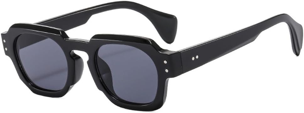 

Женские солнцезащитные очки с прозрачными линзами цвета океана и защитой от УФ-излучения UV400, мужские очки с заклепками в стиле панк для занятий спортом на открытом воздухе, бега и верховой езды generic, Black Gray