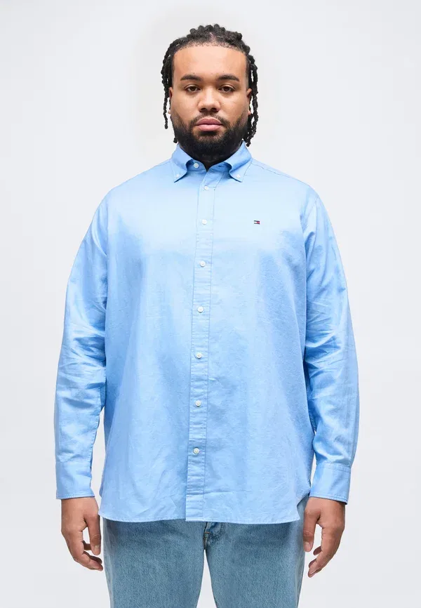 Рубашка Tommy Hilfiger Regular Fit Linen Blend Button Down Shirt, облачно-голубой