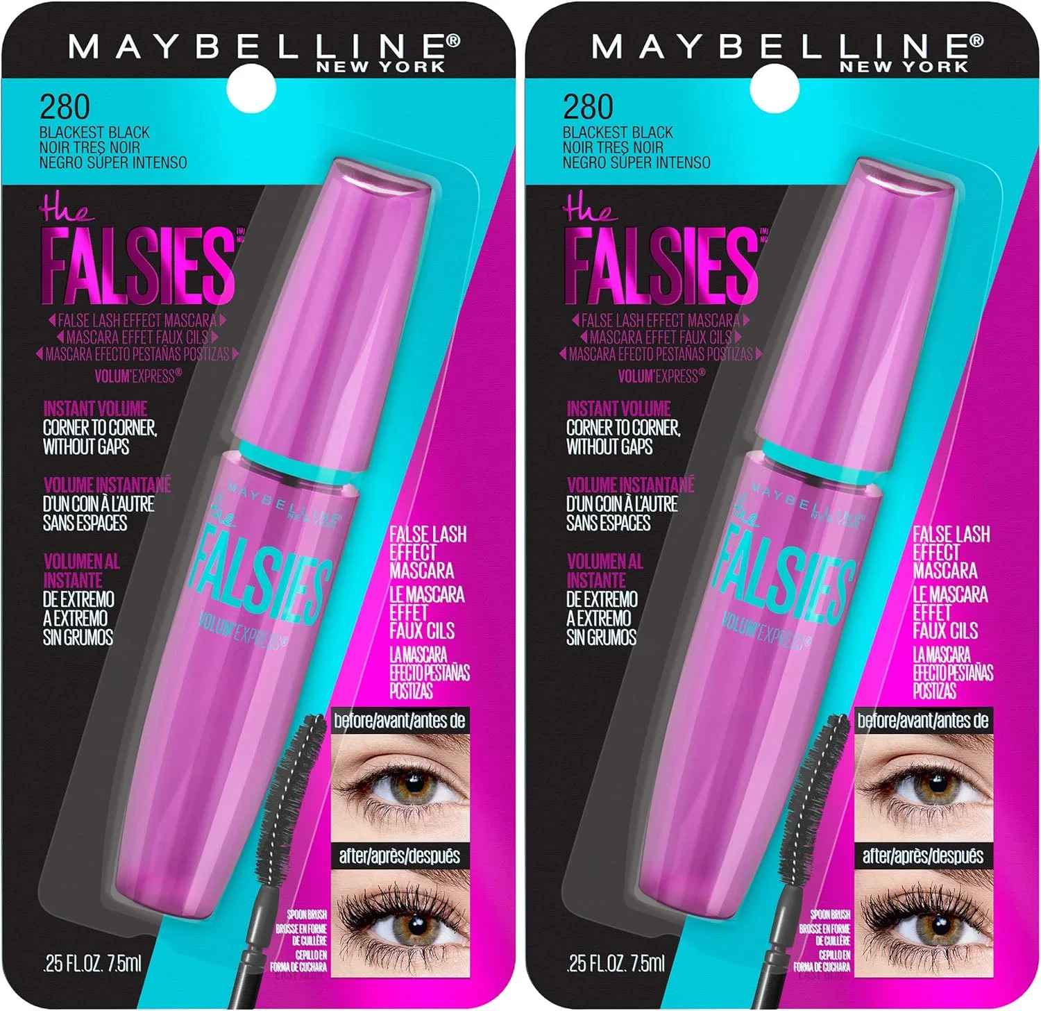 Тушь для ресниц Volum'Express The Falsies Washable, Maybelline, 14,8 мл, черный — фото 2