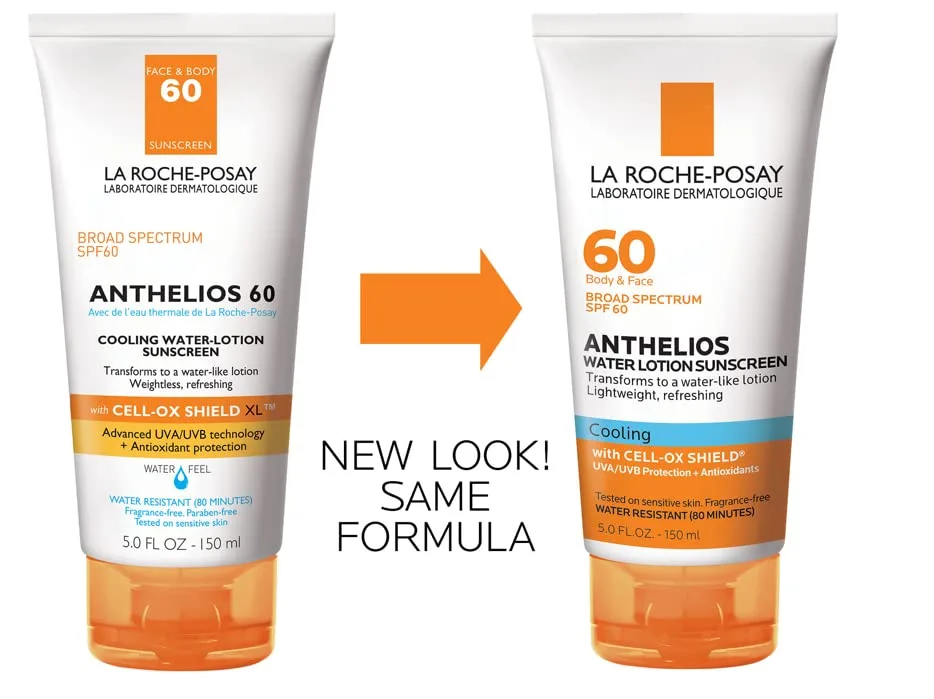 La Roche-Posay Anthelios охлаждающий солнцезащитный лосьон для лица и тела, широкий спектр SPF + антиоксиданты, быстро впитывается, нежирная текстура, SPF 60, SPF 30 — фото 2