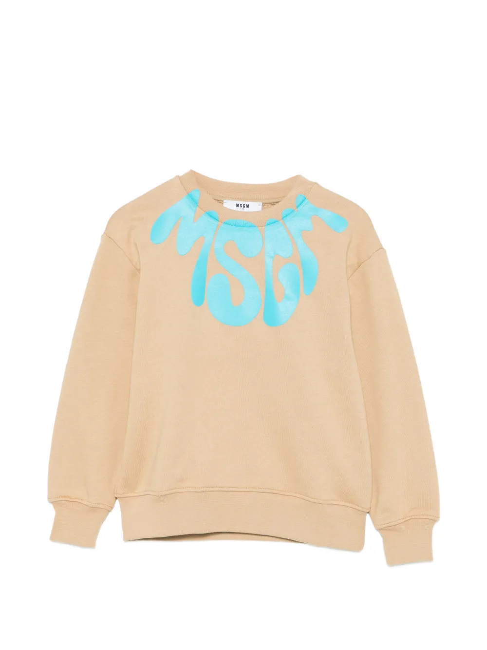 

Свитшот с логотипом Msgm Kids, бежевый
