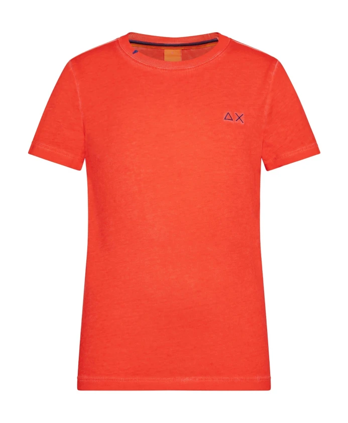 

Красная хлопковая футболка со специальным окрашиванием Sun68, красный