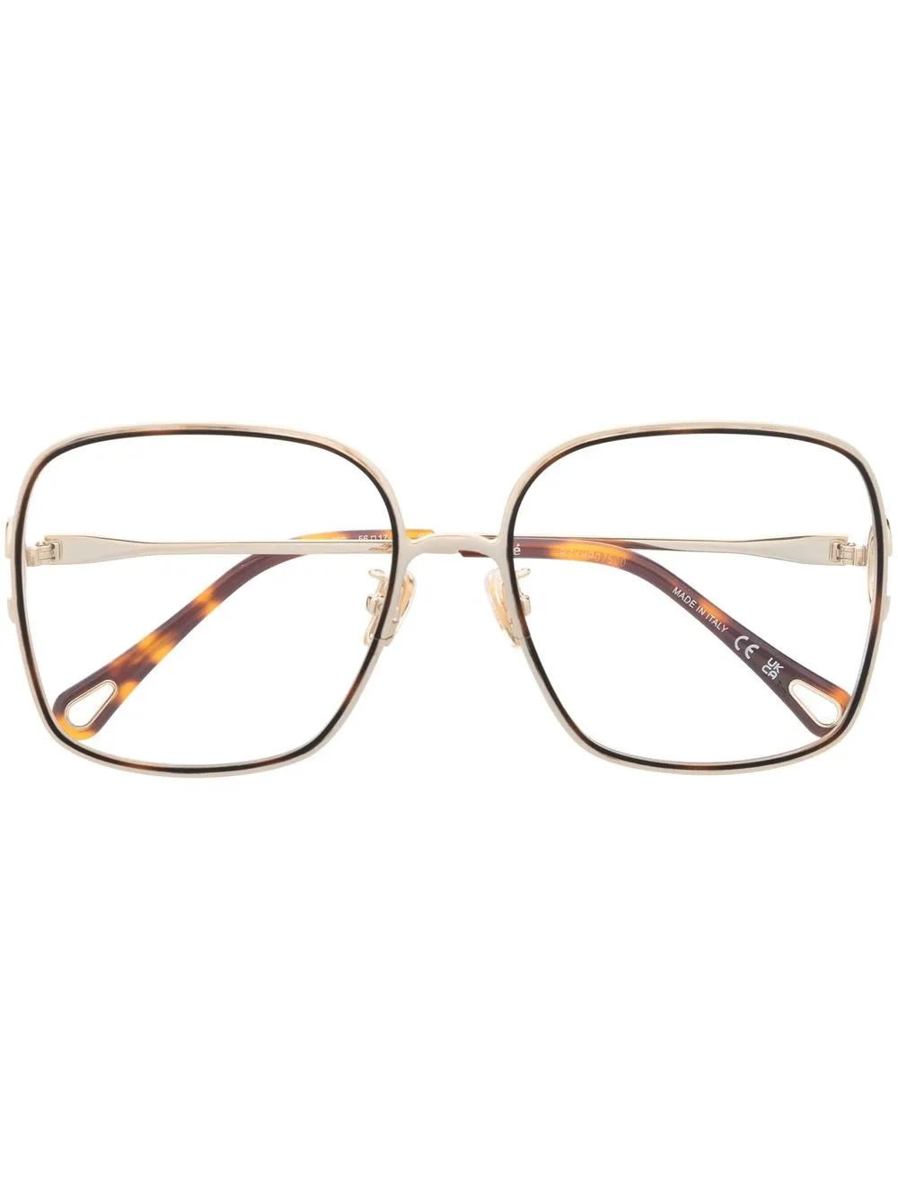 

Очки в массивной оправе Chloé Eyewear, нейтральный