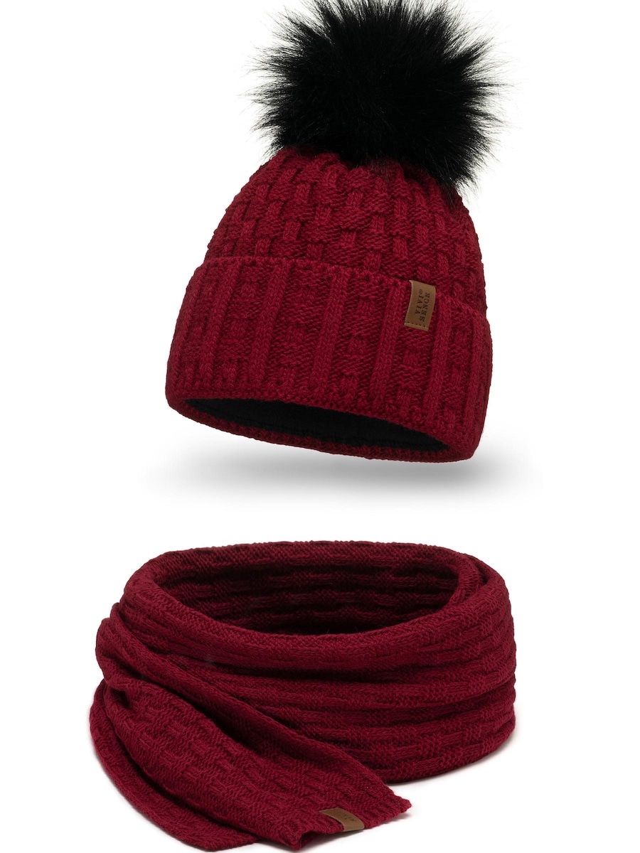 

Шапка Vivisence 7015 Set, бургундия