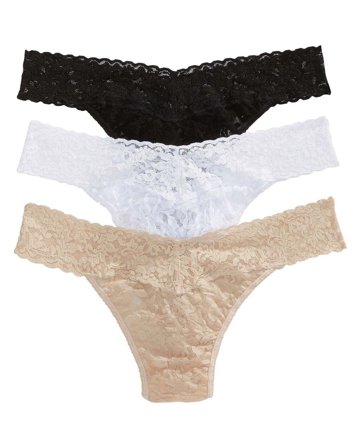 

3-Пк. Кружевные стринги с низкой посадкой 49113PK Hanky Panky