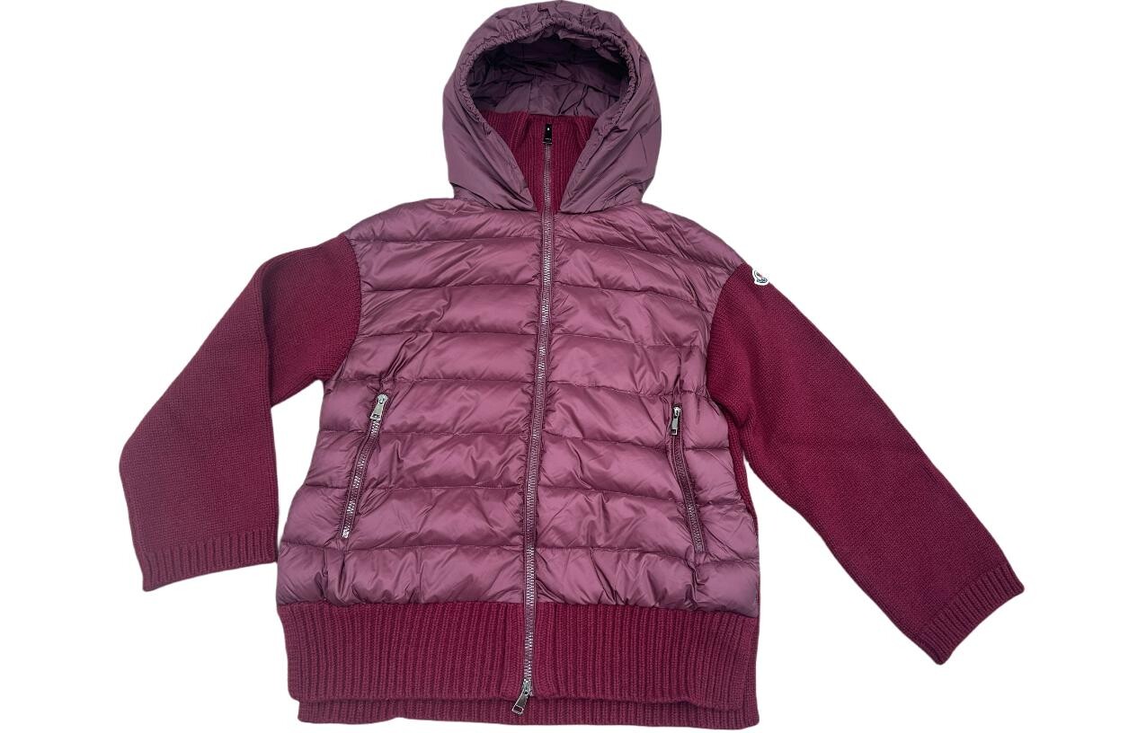 

Пуховик женский бордовый Moncler, Красный, Пуховик женский бордовый Moncler