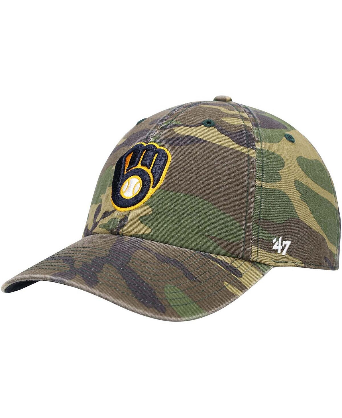 

Мужская регулируемая кепка с камуфляжным принтом Milwaukee Brewers Team Clean Up '47 Brand