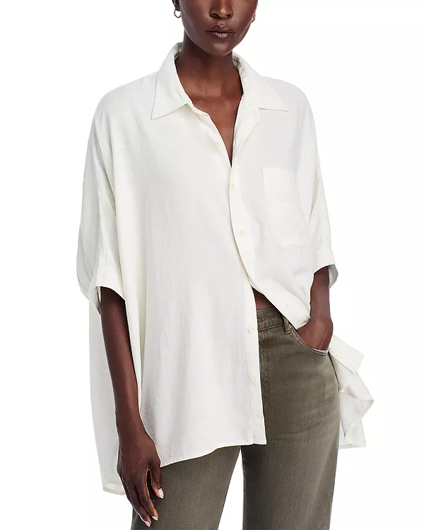 

Рубашка свободного кроя с коротким рукавом Denimist, белый