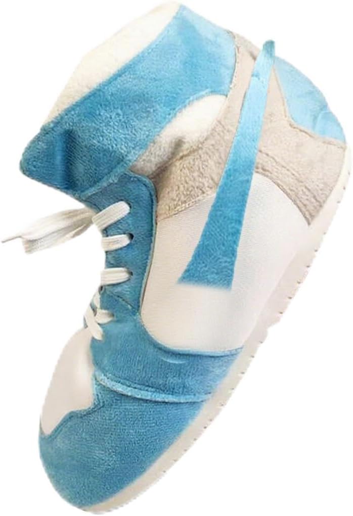 

Высокие слипперы-кроссовки XDDCPWL универсальные, один размер, супер удобные и уютные домашние пушистые тапочки, похожие на Jordan, для мужчин и женщин, синий