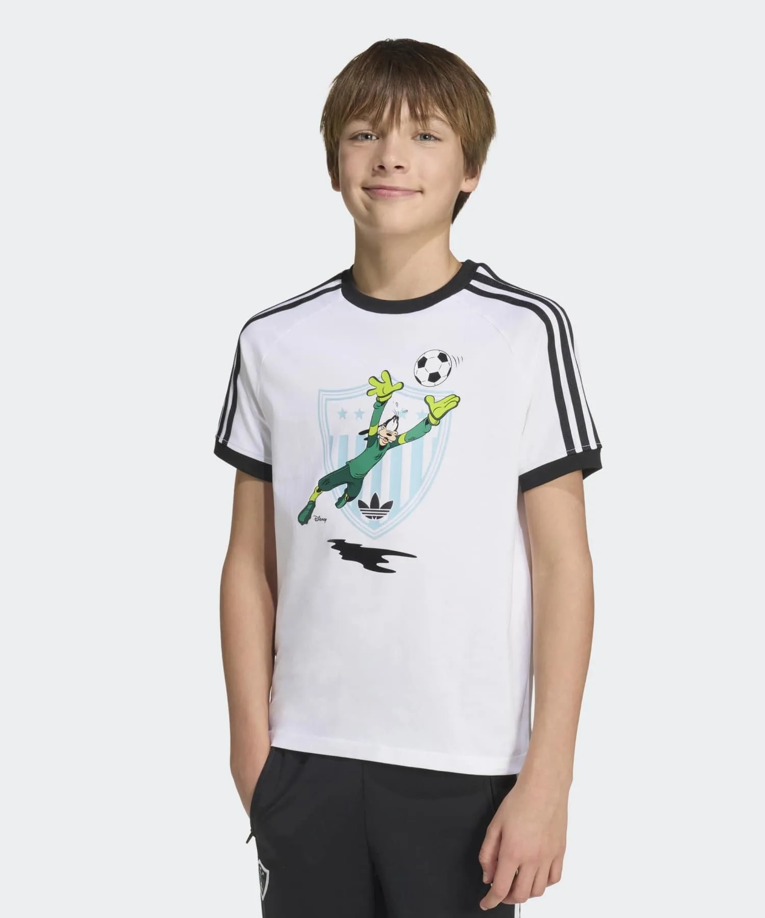 Детская футболка Disney с принтом adidas Originals чёрная — фото 3