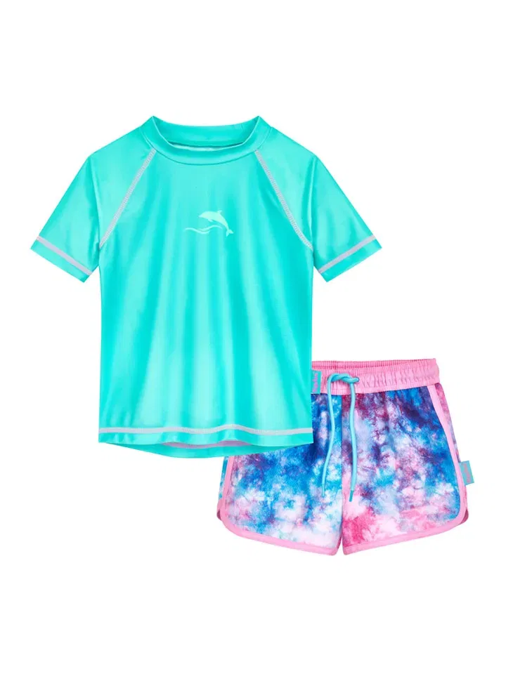 Купальник двухкомпонентный Batik, Playshoes, синий/розовый