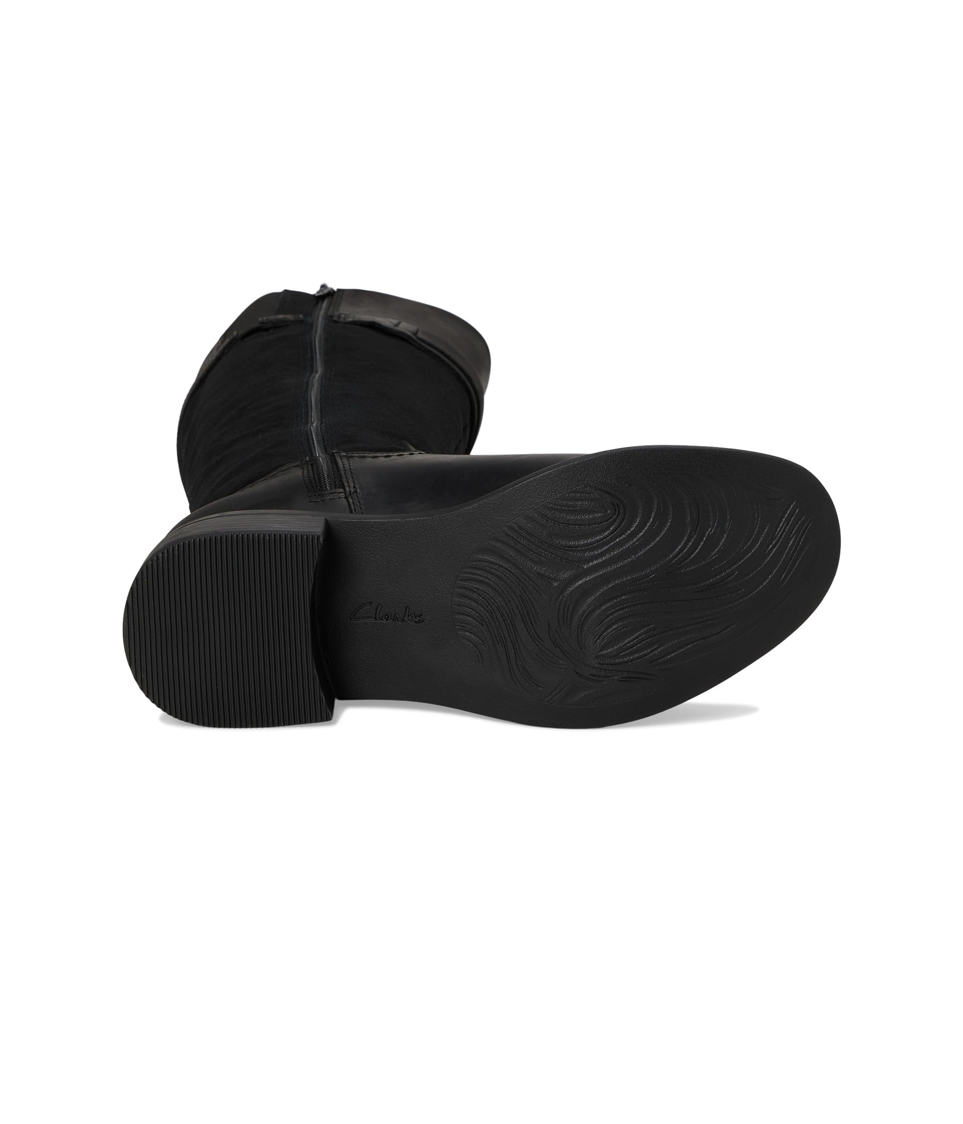 Сапоги женские Clarks Maye Carly высокие комбинированные, черный — фото 3
