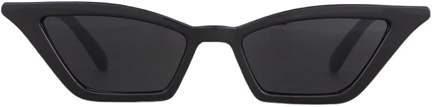 

Женские солнцезащитные очки в стиле ретро, ​​маленькие треугольные, оправа «кошачий глаз», винтажные солнцезащитные очки с защитой от УФ-излучения UV400 UJNHGQ, C1 Black