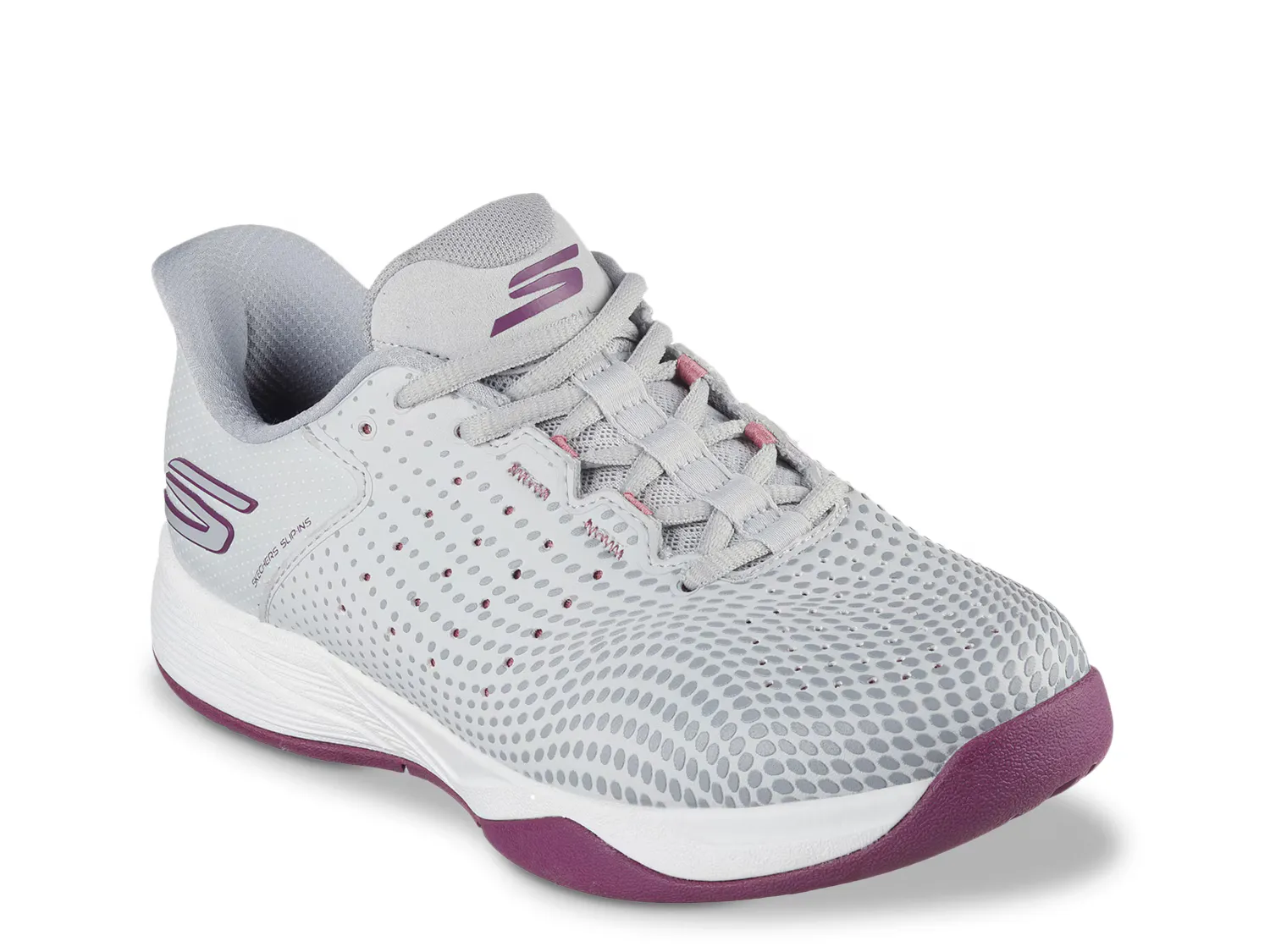 

Кроссовки Hands Free Slip-ins Relaxed Fit Viper Court Reload Pickleball Sneaker Skechers, серый/фиолетовый