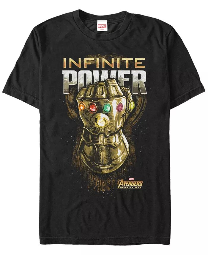 

Футболка с коротким рукавом для мужчин Marvel Avengers Infinite War The Gauntlet of Infinite Power Fifth Sun, черный