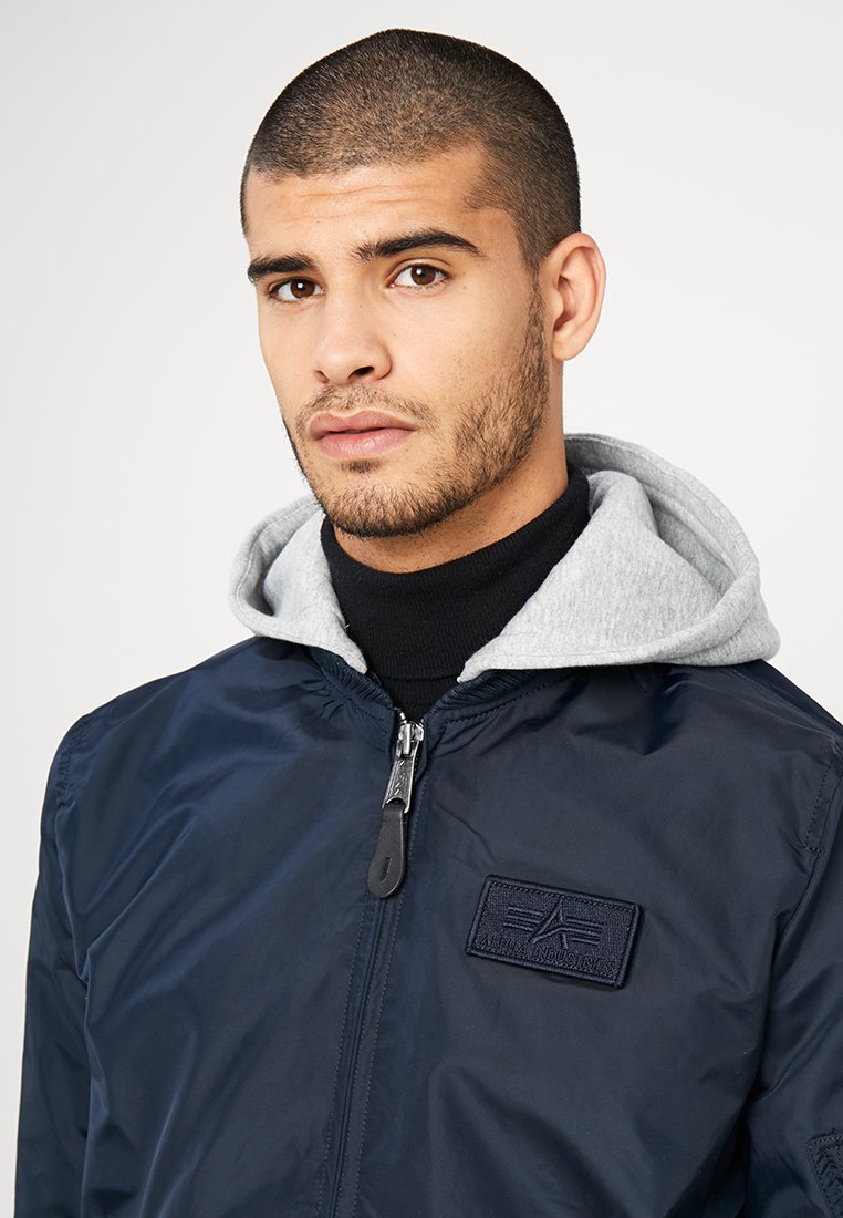 

Куртка-бомбер HOOD Alpha Industries, темно-синий