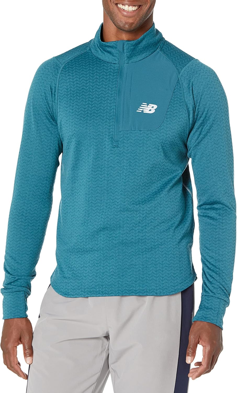 

New Balance мужские Nb Heat Grid Half Zip 22, Dark Moonstone Heather