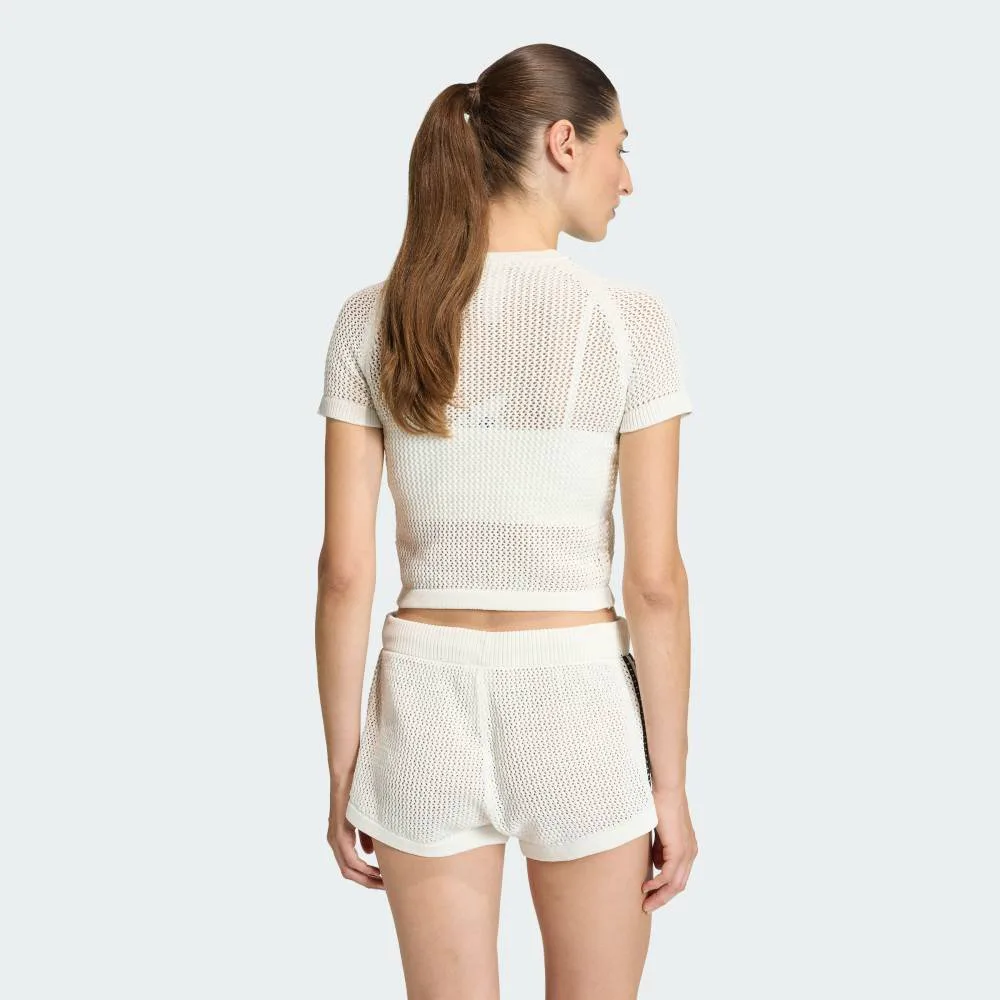 Вязаная футболка Adidas в калифорнийском стиле Adidas, white — фото 2