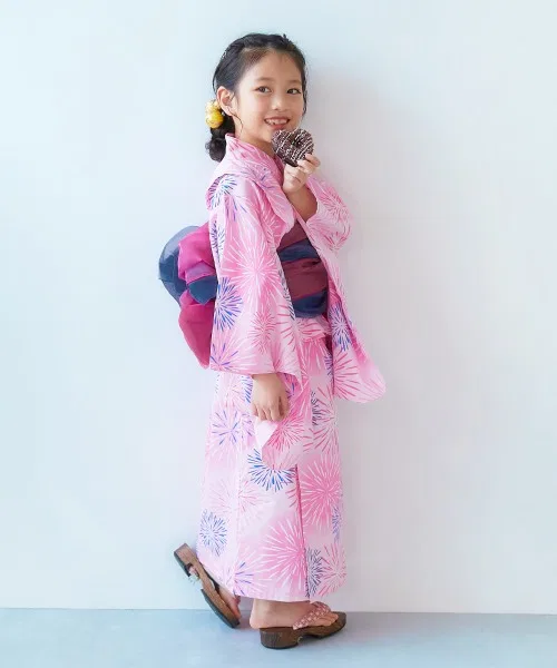 Раздельное кимоно-комбинезон Yukata с двумя поясами, бренд devirock, цвет сиреневый — фото 3