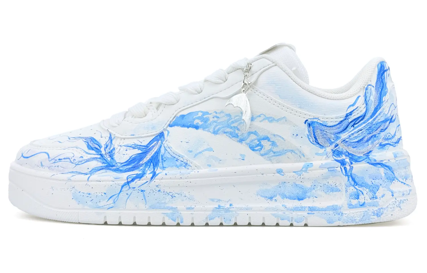 

Расслабленные нескользящие амортизаторы с устойчивостью к истиранию низкие кроссовки для скейтбординга unisex ANTA, белый/синий