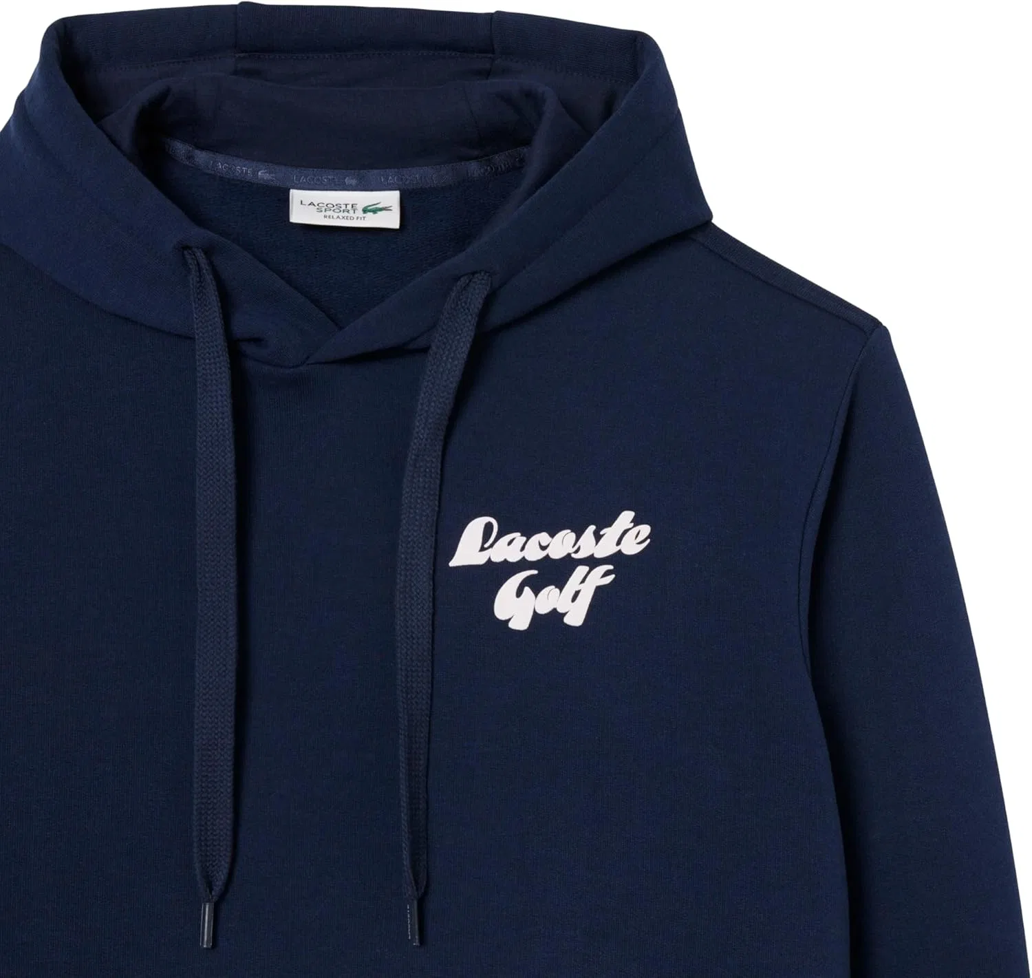 Мужская толстовка Lacoste с принтом и флисовой подкладкой для игры в гольф — фото 2