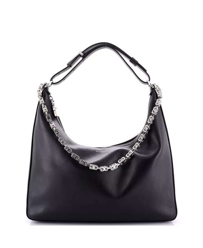 

Кожаная сумка с вырезом в виде луны средней длины Pre-Owned Givenchy, черный