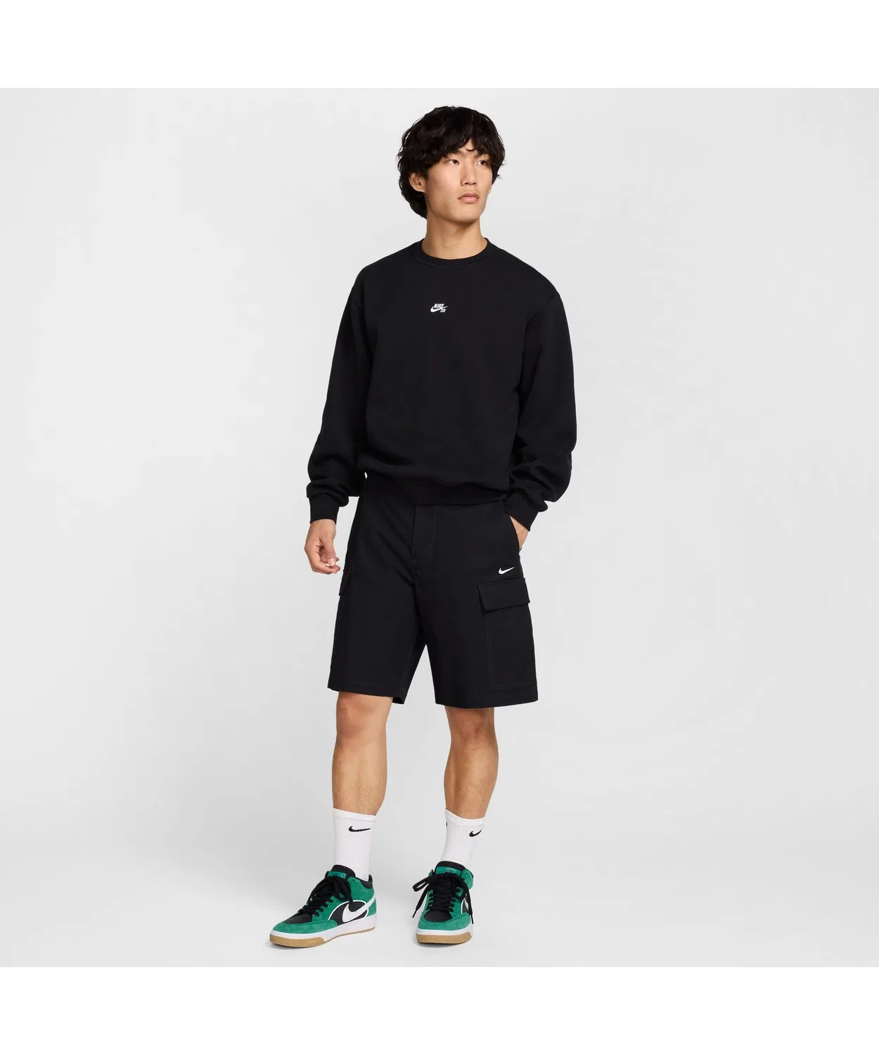 Свитшот Nike SB Essential Logo L/S, черный — фото 2