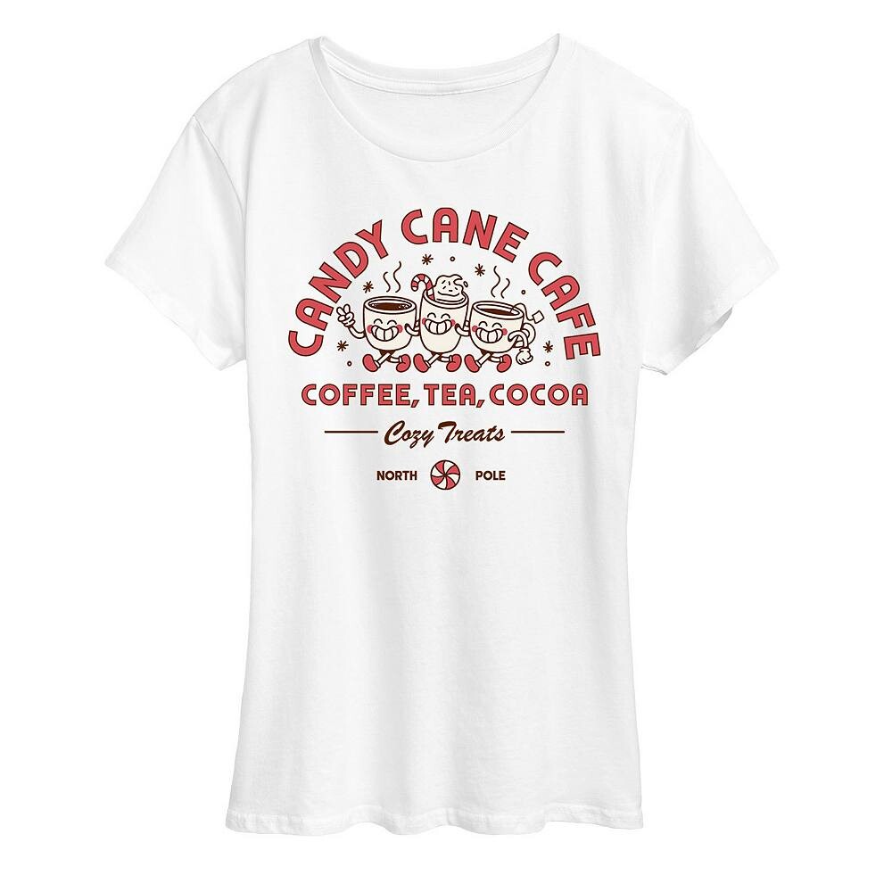 

Женская футболка с рисунком Candy Cane Cafe Licensed Character, белый