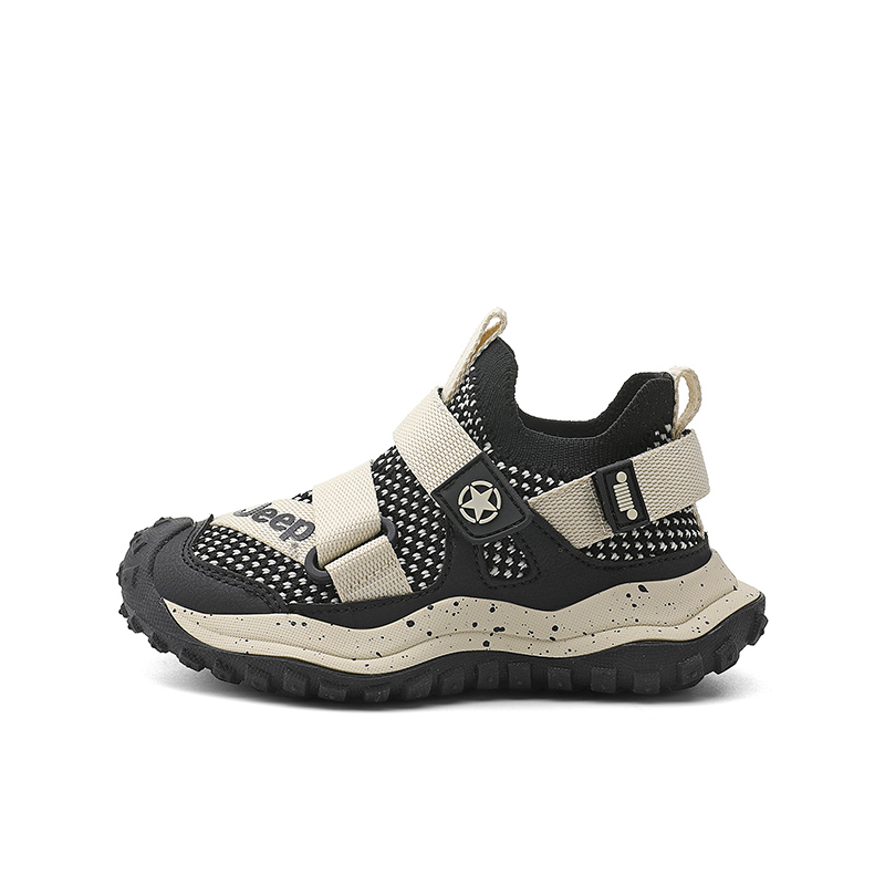 

Низкие детские беговые кроссовки бежево-черные Kids' Jeep