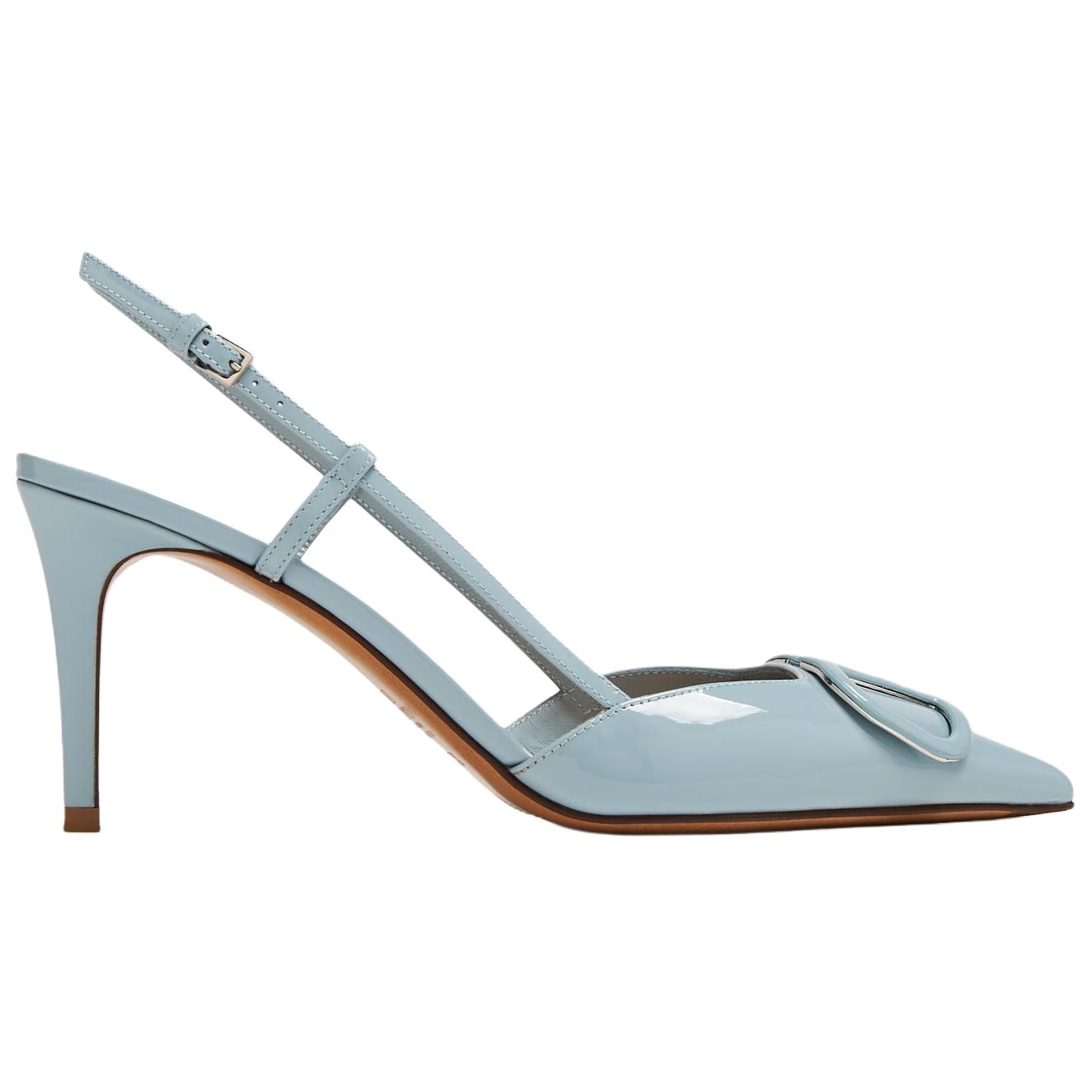 Vlogo Signature Slim Heel Высокие каблуки 8 см Женские Светло-голубые Valentino