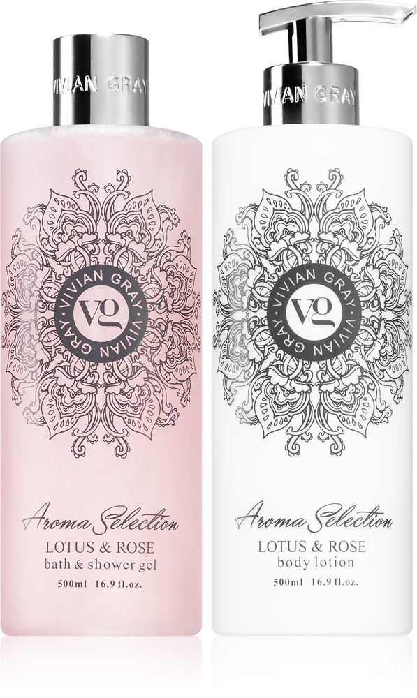 

Подарочный набор с ароматом лотоса и розы Vivian Gray, 2× 500 мл