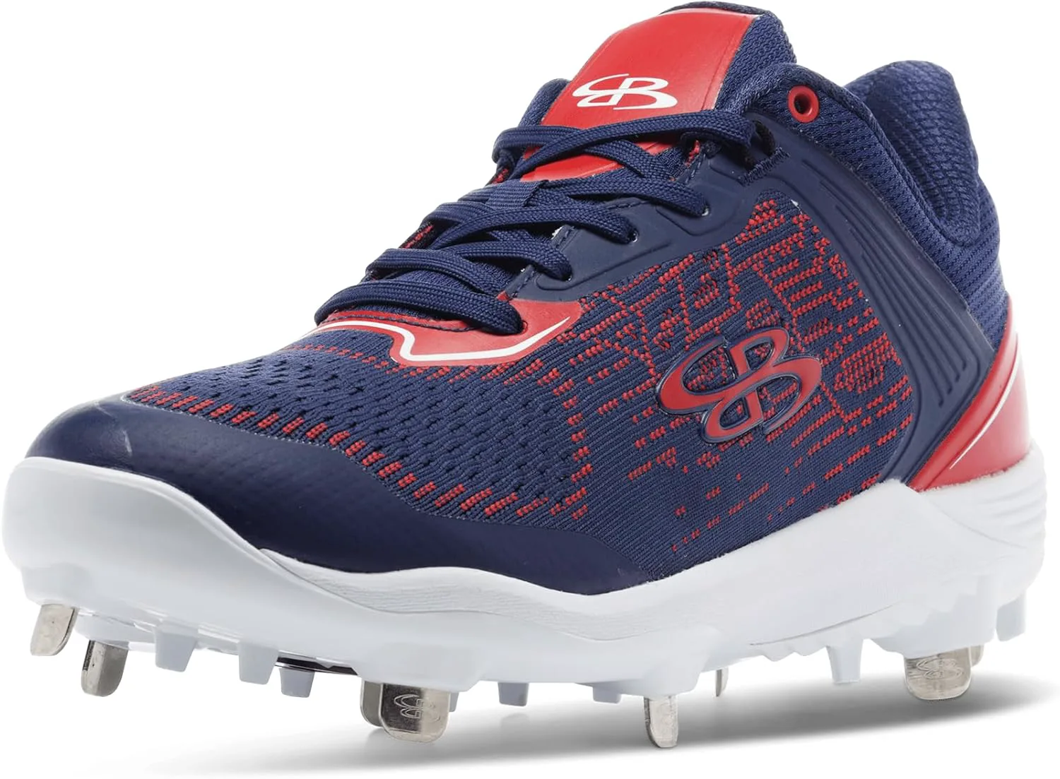 Boombah Viper Pureknit Мужские металлические бутсы - Статус - Разнообразие цветов - Разные размеры, темно-синий/красный/белый — фото 2