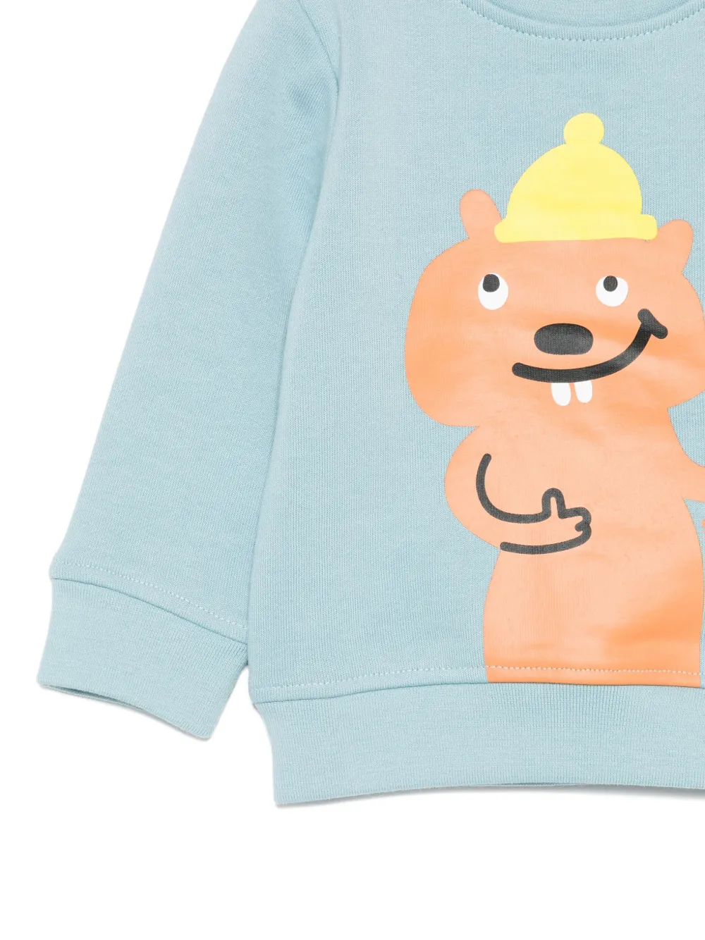 Толстовка с анималистичным принтом Stella McCartney Kids, синий — фото 3