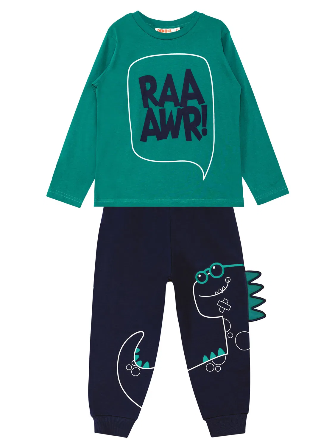 Спортивный костюм Denokids Dino Spikes зеленого цвета