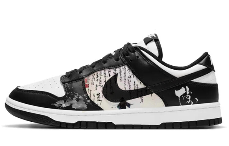 

Кроссовки Nike Dunk Skateboard Shoes Women's Low-Top White Black, черный