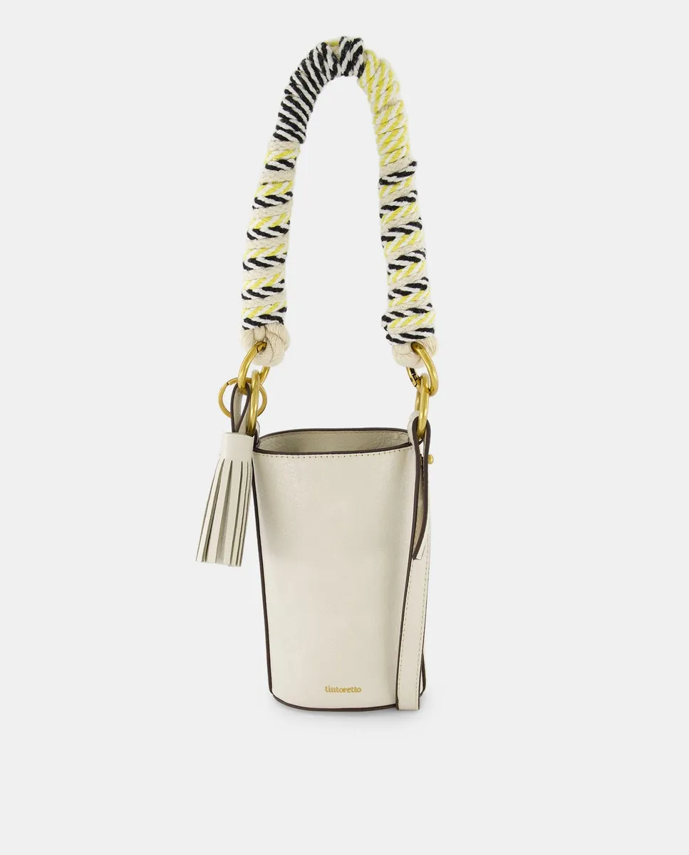 

Сумка с ручкой из цепочек и кисточками Tintoretto, бежевый