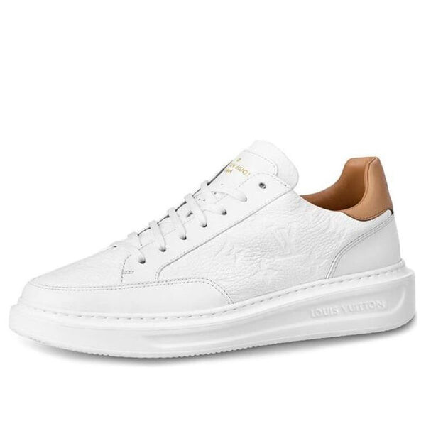 

Кроссовки beverly hills sneakers 'white monogram with caramel top' Louis Vuitton, белый