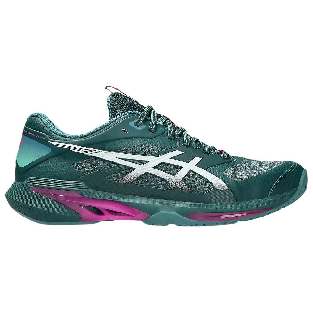 Кроссовки теннисные ASICS Green Silver — фото 3