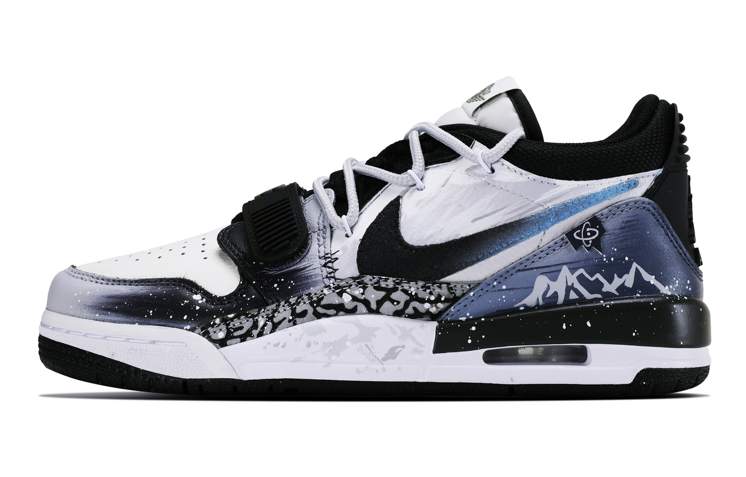 

Jordan Air Legacy Ice Island Time Mid top детские баскетбольные кроссовки Black Gray Blue для подростков