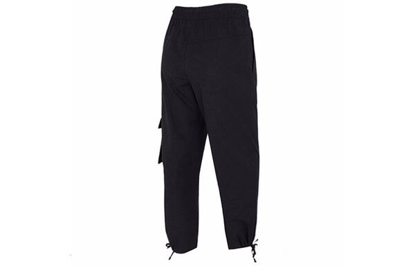 Спортивные штаны (WMNS) Nike Solid Color Pocket Loose Sports Pants/Trousers/Joggers Autumn Black, черный — фото 2