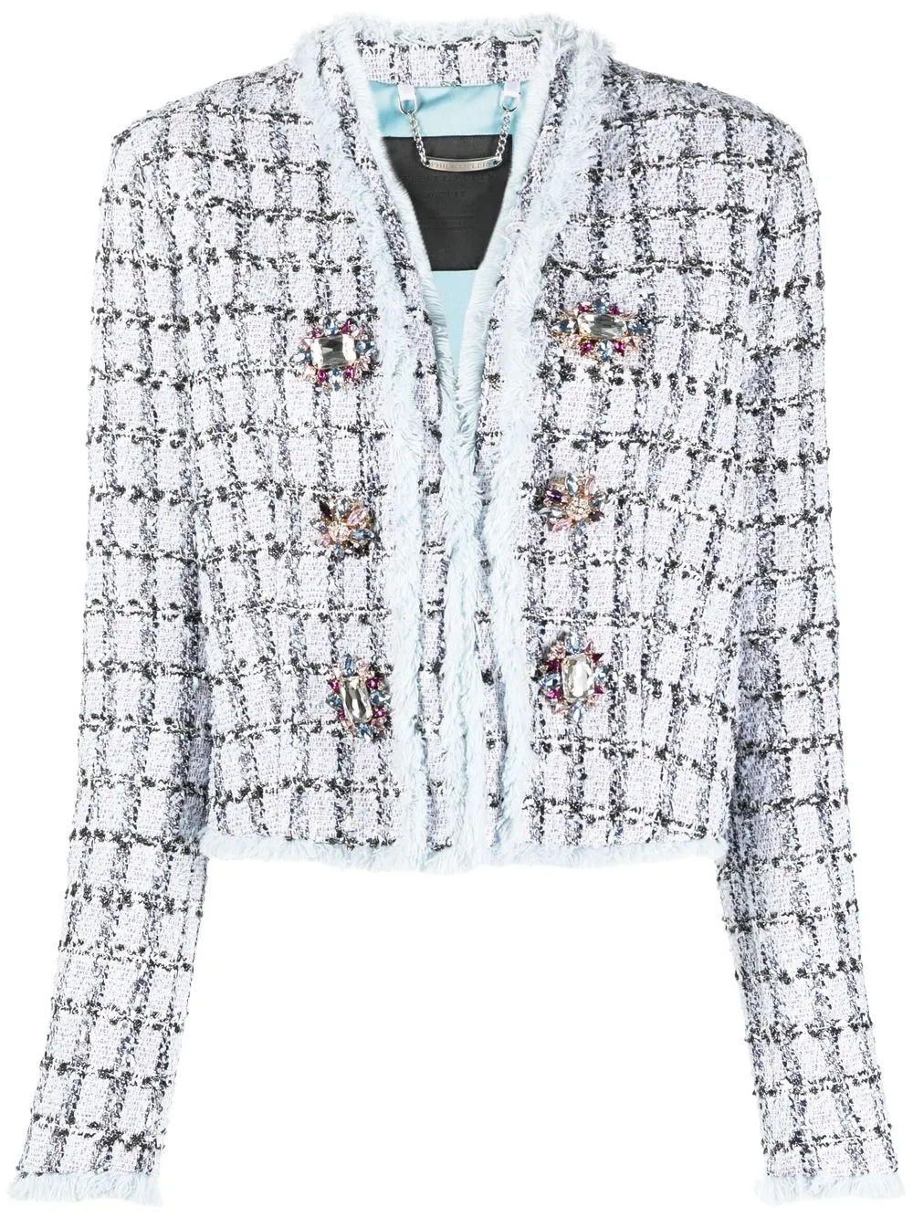 

Твидовый блейзер Philipp Plein, синий