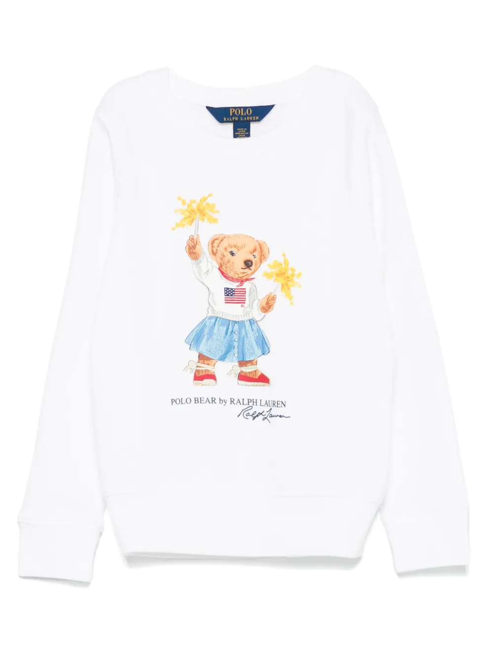 

Толстовка с принтом Polo Bear Polo Ralph Lauren Kids, белый